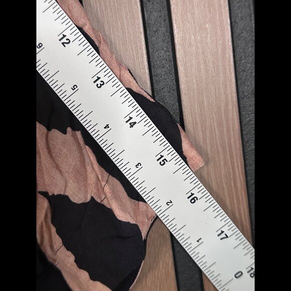 Vix Paul Hermanny Dress Medium Black Multicolor Deep V Neck Zebra Art Kimono - Picture 4 of 7